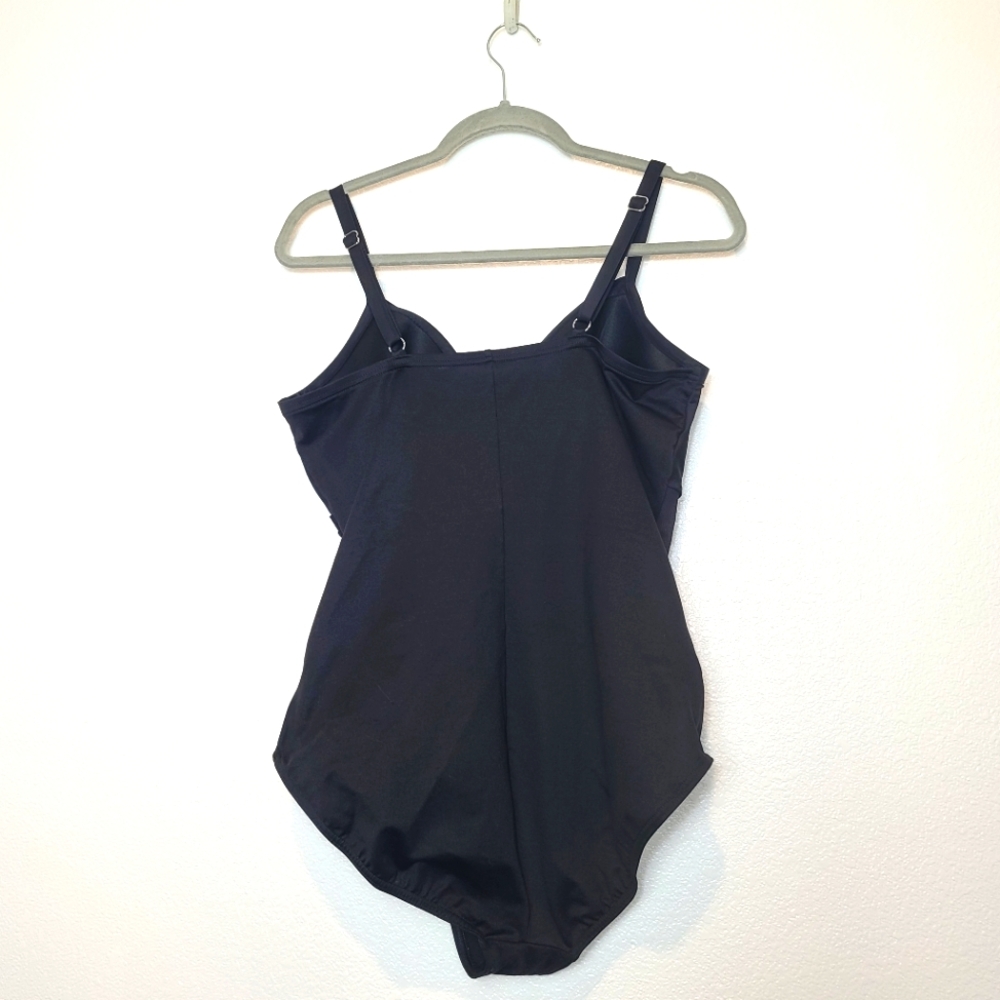 Miraclesuit Mystify Network One Piece Swimsuit In Black Size 16 - Picture 9 of 13